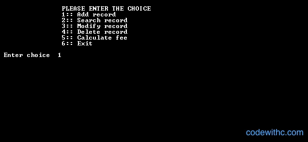 School Billing System in C Features