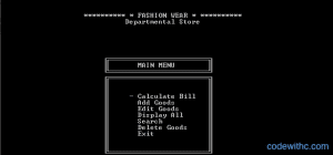 Mini Project In C Department Store Management System - Code With C