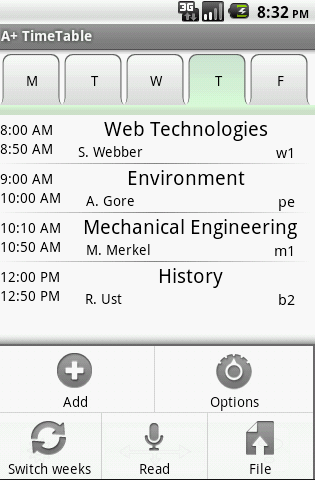 Class Timetable Android Project | Code with C