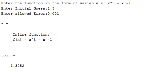 Programa MATLAB del método Newton-Raphson - Code With C