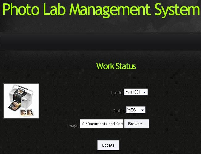 Photo Lab Management System Java Project 4 Photo Lab Management System - Work Status