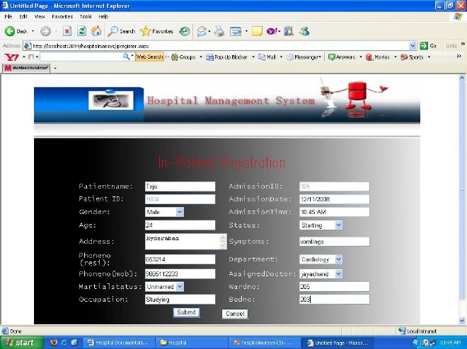 Hospital management system project in php free download