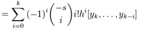 Newton's Backward Interpolation in MATLAB - Formula