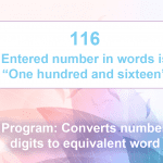 C Program: Converts number in digits to equivalent word