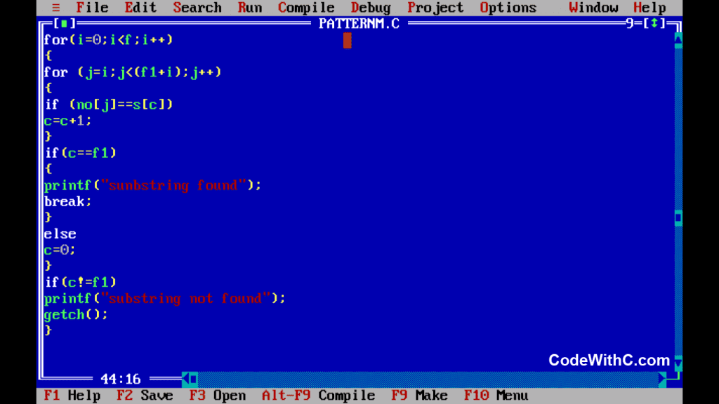 c-program-for-pattern-matching-3