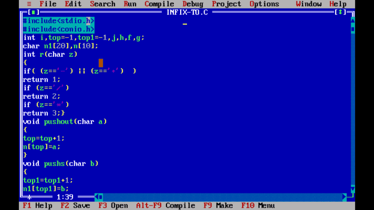 C Program: Infix Expression To A Postfix Conversion - Code With C