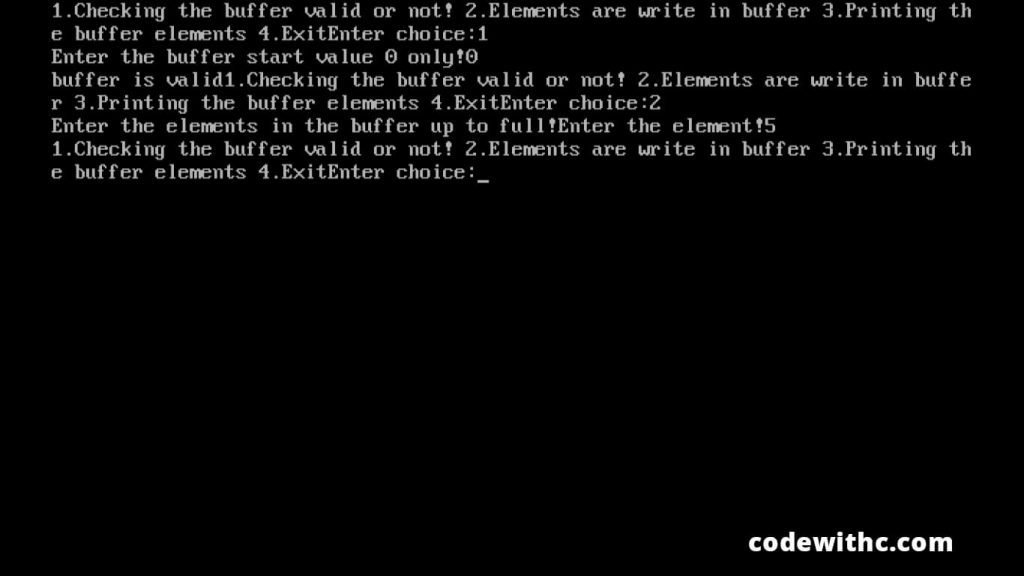 c program linear buffer usage 4 C Program: Linear Buffer Usage