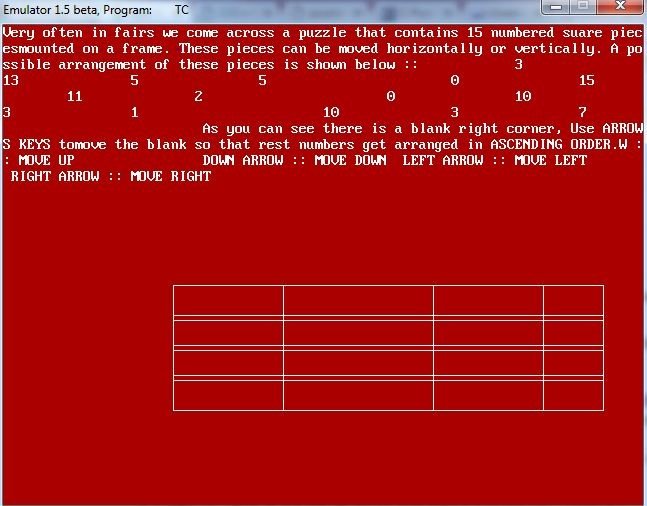 c program puzzle game turbo c 5 C++ Program: Number Puzzle Game on Turbo-C++