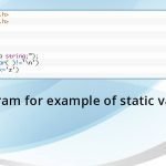 C Program for example of static variable