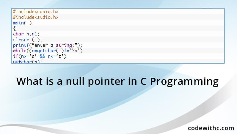 c assign null pointer