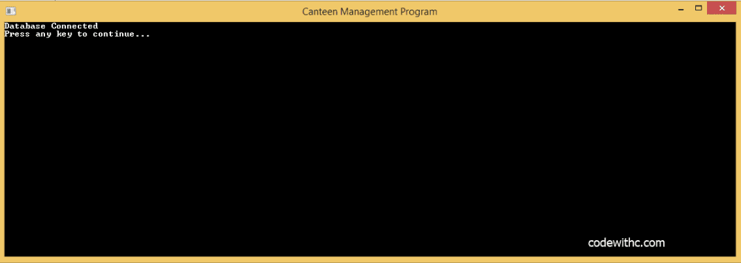 C++ Program: Canteen Management System In C++ And MySQL - Code With C