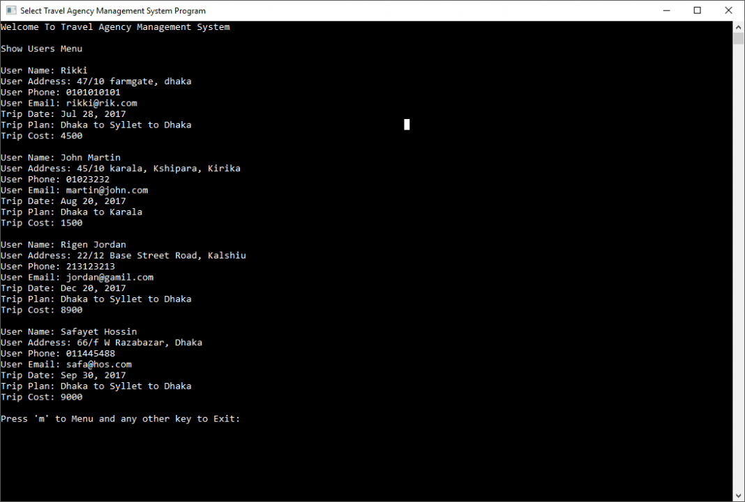 Travel Agency Management System In C++ With MySQL - Code With C