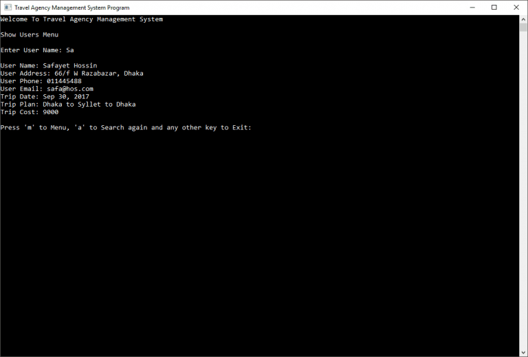 Travel Agency Management System In C++ With MySQL - Code With C