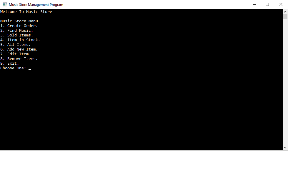 Music Store Management System C++ Program with MySQL database