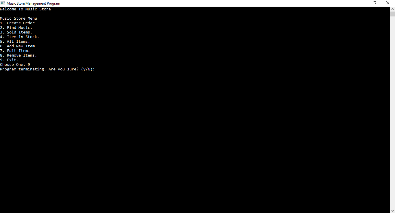 Music Store Management System/Project C++ Program With MySQL Database ...