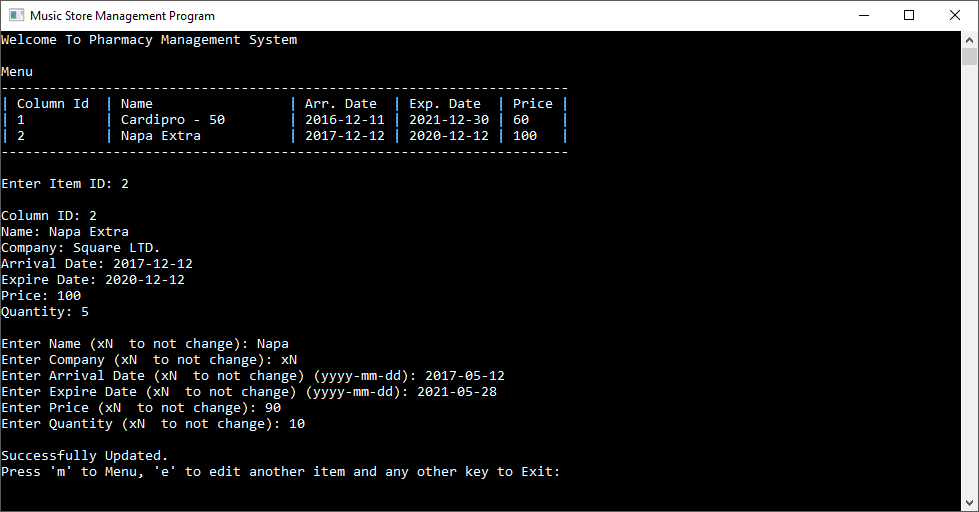 Free Download Pharmacy Management System in C++ with MySQL