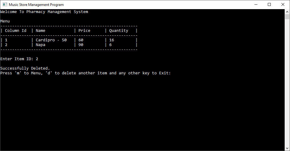 Btech/MCA Project Free Pharmacy Management System in C++ with MySQL