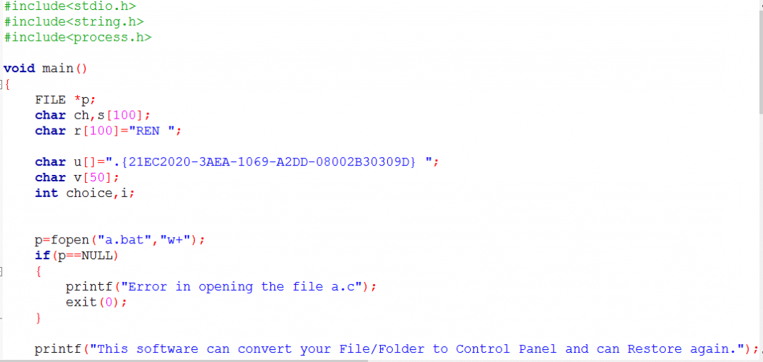 Folder Protection Software In C Programming - Code With C