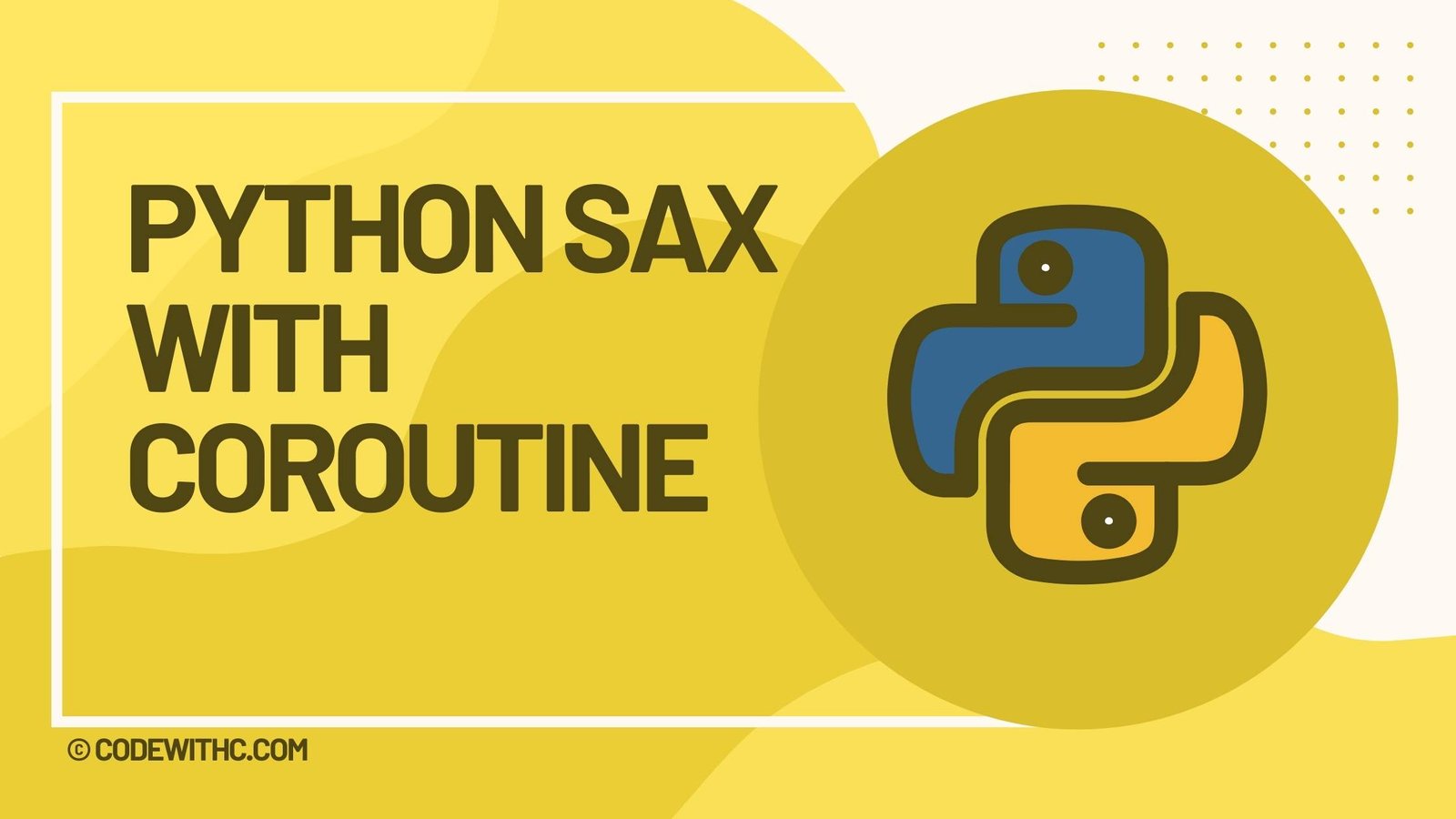 Python SAX with Coroutine